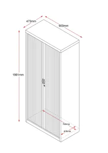 RL GO Tambour 900mm Wide Sliding Door Cupboard thumbnail 11