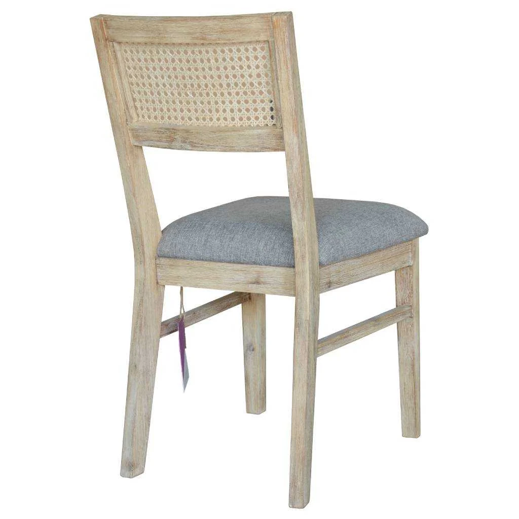 VI Malmo Timber Frame Fabric Seat Dining Chair