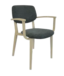FL Atlanta Fabric Upholstered Hospitality Stackable Dining Armchair - Large thumbnail 1
