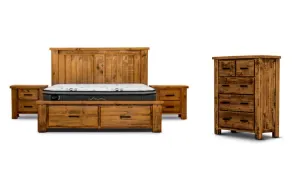 VI Outback Solid Timber 2 Drawer Bedside Table thumbnail 7