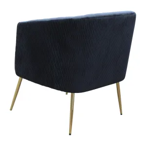 BT Perla Velvet Upholstered Fluted Back Armchair thumbnail 12