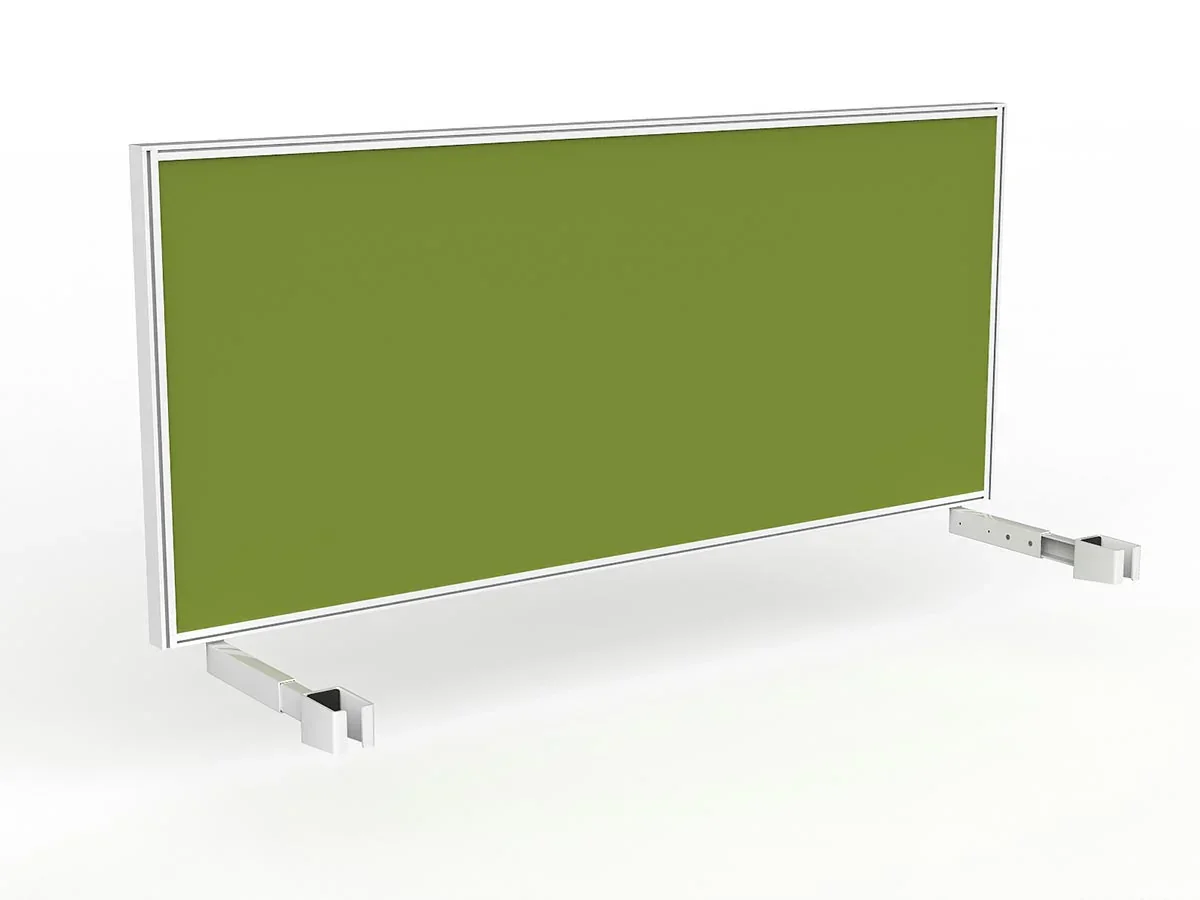 OL Studio Deskmount Screen for Agile Individual Desk – Splice Fabric White Frame