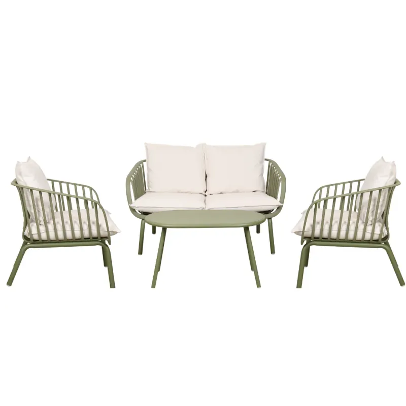 BT Villa UV Stabilized 4 Piece Outdoor Lounge Set