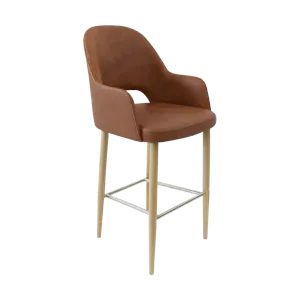 FL Orleans Bourbon Upholstered Seat Aluminium Frame Hospitality Barstool thumbnail 12