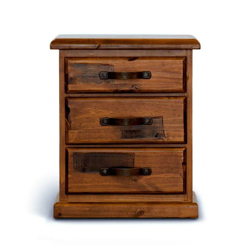 VI Jamaica Solid Timber 3 Drawer Bedside Table