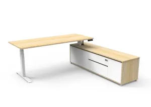 RL Boost Height Adjustable Executive Desk with Return Cabinet thumbnail 7