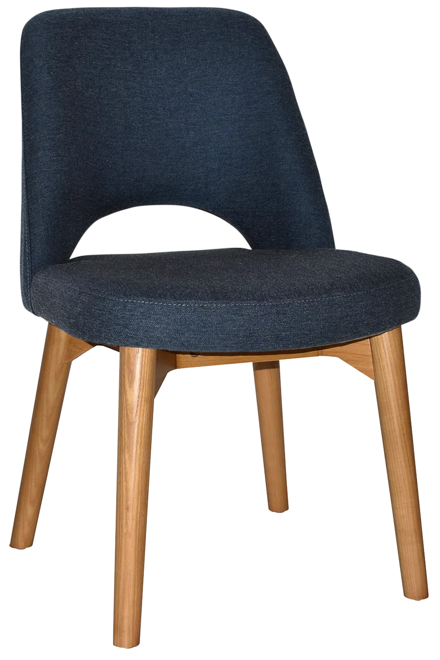 EZ Albury Solid Ash Timber Oak Leg Upholstered Hospitality Dining Chair