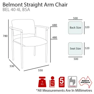 MA Belmont Stackable Visitor Arm Chair thumbnail 2