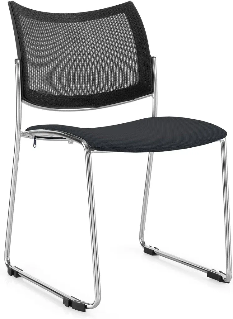 GP Element Chair with Upholstered Seat & Mesh Back
