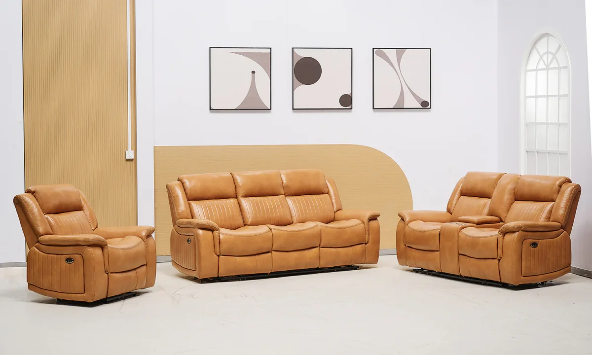 BT Paragon PU Leather Upholstered 3 Seater Electric Recliner Lounge