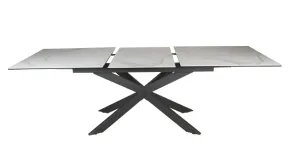 VI Iza Metal Leg Ceramic Top Extandable Dining Table thumbnail 1
