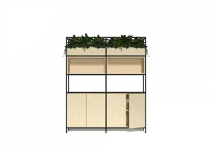 OL Rhodes 4 Door 2 Open Shelf Welded Storage with 6 Planter Box thumbnail 2