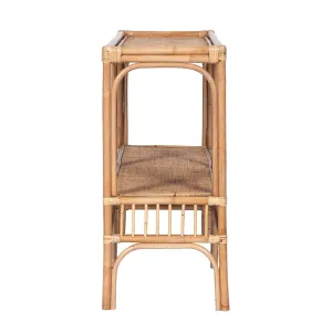 TJ Laguna Rattan Console Table with Shelf thumbnail 3