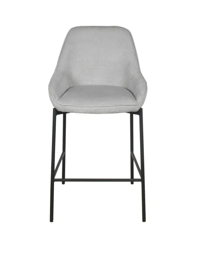 VI Titan Fabric Upholstered Metal Leg Bar Chair