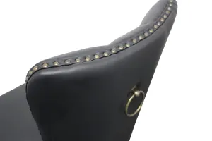 BT Elena Black PU Leather Upholstered Timber Leg Dining Chair thumbnail 4