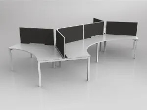 OL Axis 6 User 120° Workstation with Screen - Breathe Fabric thumbnail 14