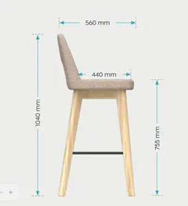 OL Elaro Fabric Upholstered Black Timber Leg Breakout High Chair thumbnail 5