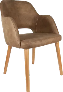FL Sorbet Premium Vinyl Upholstered Timber Legs Hospitality Chair thumbnail 2