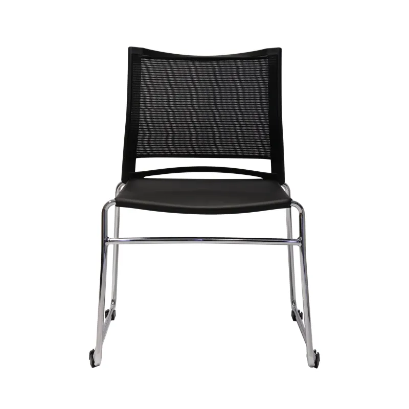 RL PMV Stackable Chrome Sled Base Hospitality Chair