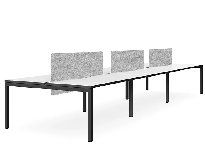 DD Plaza Double Sided Workstation For 6 Person with Sonic Screen