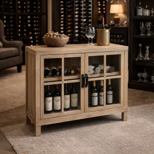 MF Recycled Elm Timber with 2 Glass Door Cabinet thumbnail 8