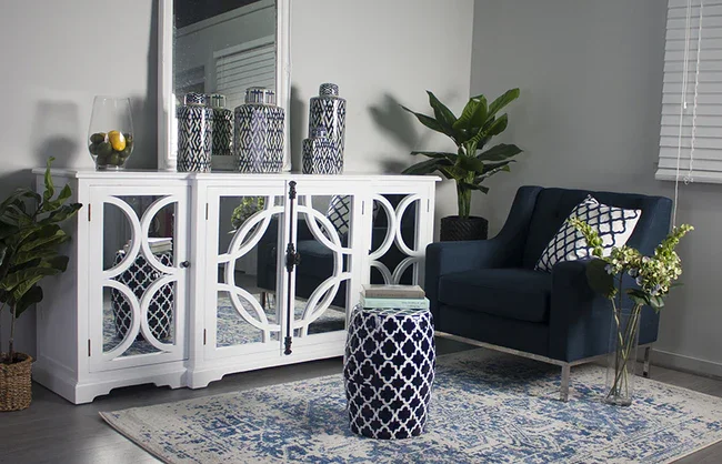 DA Keats 4 Door Sideboard White