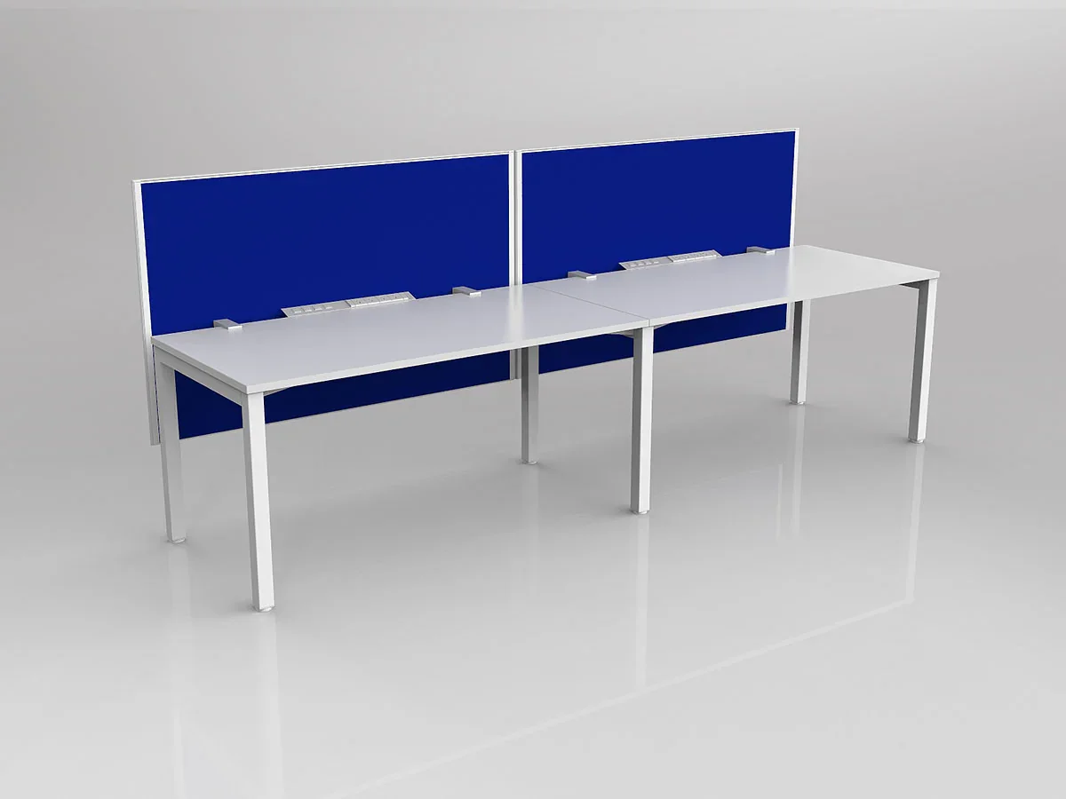 OL Axis 2 User Single Sided Workstation with Hung Screen - Breathe Fabric