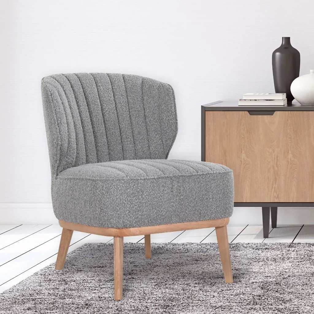 VI Clover Fabric Upholstered Timber Legs Occasional Chair