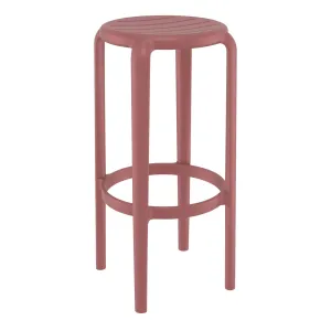 FL Tom Hospitality Outdoor Stackable Bar Stool thumbnail 2