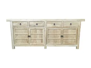 MF Chinese Antique Reproduction Recycled Timber 4 Door 4 Drawer Sideboard thumbnail 1