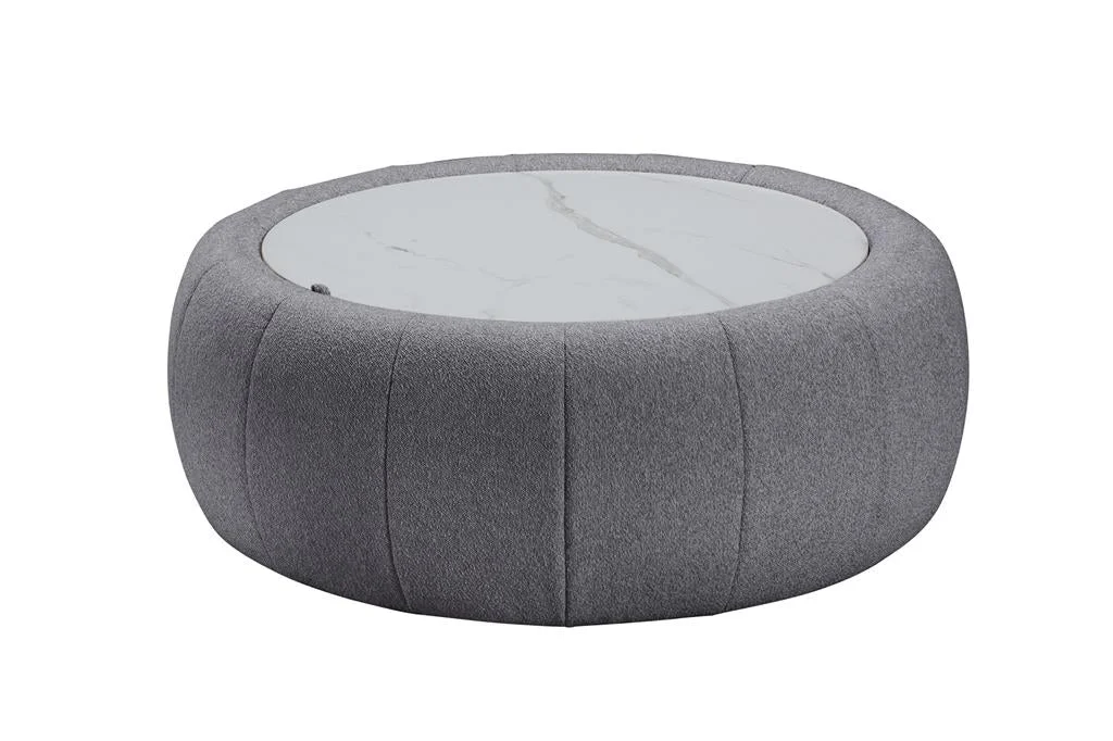 VI Cleo Fabric Upholstered Ottoman with Storage or Coffee Table