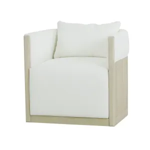 CR Kraton Solid Timber Fabric Upholstered Swivel Armchair thumbnail 3