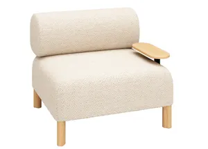 DD Cailloux Fabric Upholstered Single Seater Breakout Sofa with Side Table thumbnail 2