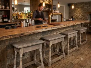 MF Morocco Solid Recycled Timber Barstool thumbnail 2