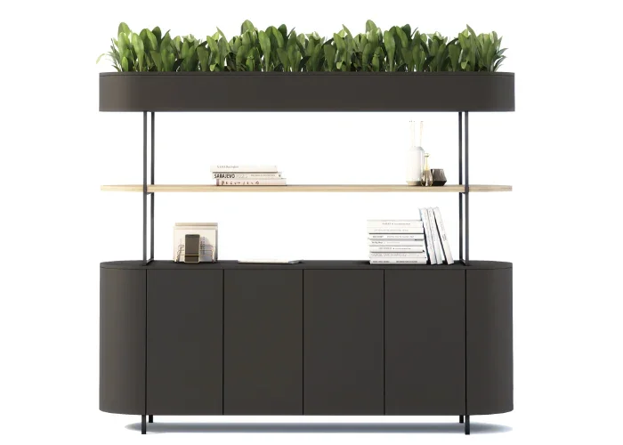 DD Oriel Curved End Welded 4 Door Planter Garden Storage