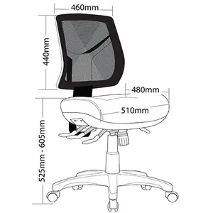 ST Chelsea Mesh Low Back Task Chair with Seat Slider thumbnail 2