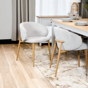VI Saturn Fabric Upholstered Metal Leg Dining Chair thumbnail 2