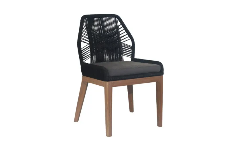 VI Faro Fabric Upholstered Seat Timber Leg Dining Chair