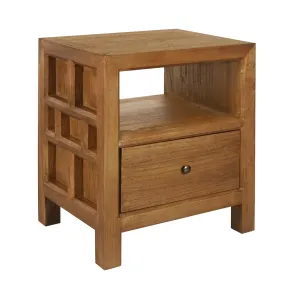CR Evan Solid Timber 1 Drawer Bedside Table thumbnail 1