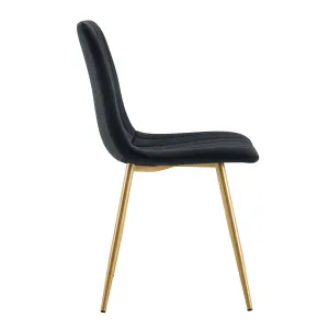 BT Theo 2 Faux Leather Upholstered Metal Leg Dining Chair thumbnail 4