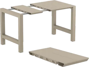 FL Vegas Hospitality Outdoor Extendable Bar Table thumbnail 8