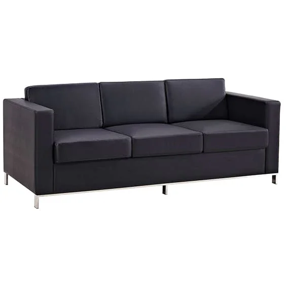 ST Plaza PU Leather 3 Seater Lounge Sofa