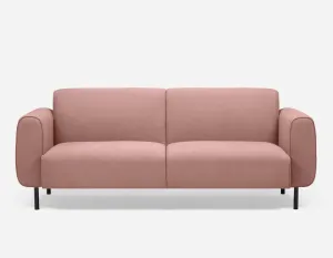 HE Stanly Fabric Upholstered Metal Leg 3 Seater Sofa thumbnail 1