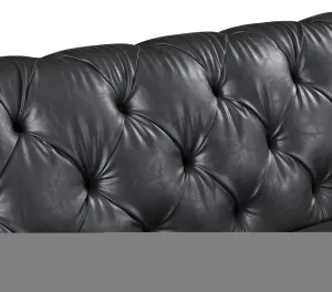 BT Barclay Chesterfield PU Leather Upholstered 2 Seater Sofa thumbnail 8