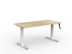 OL Agile Winder Height Adjustable Desk - White Frame thumbnail 15