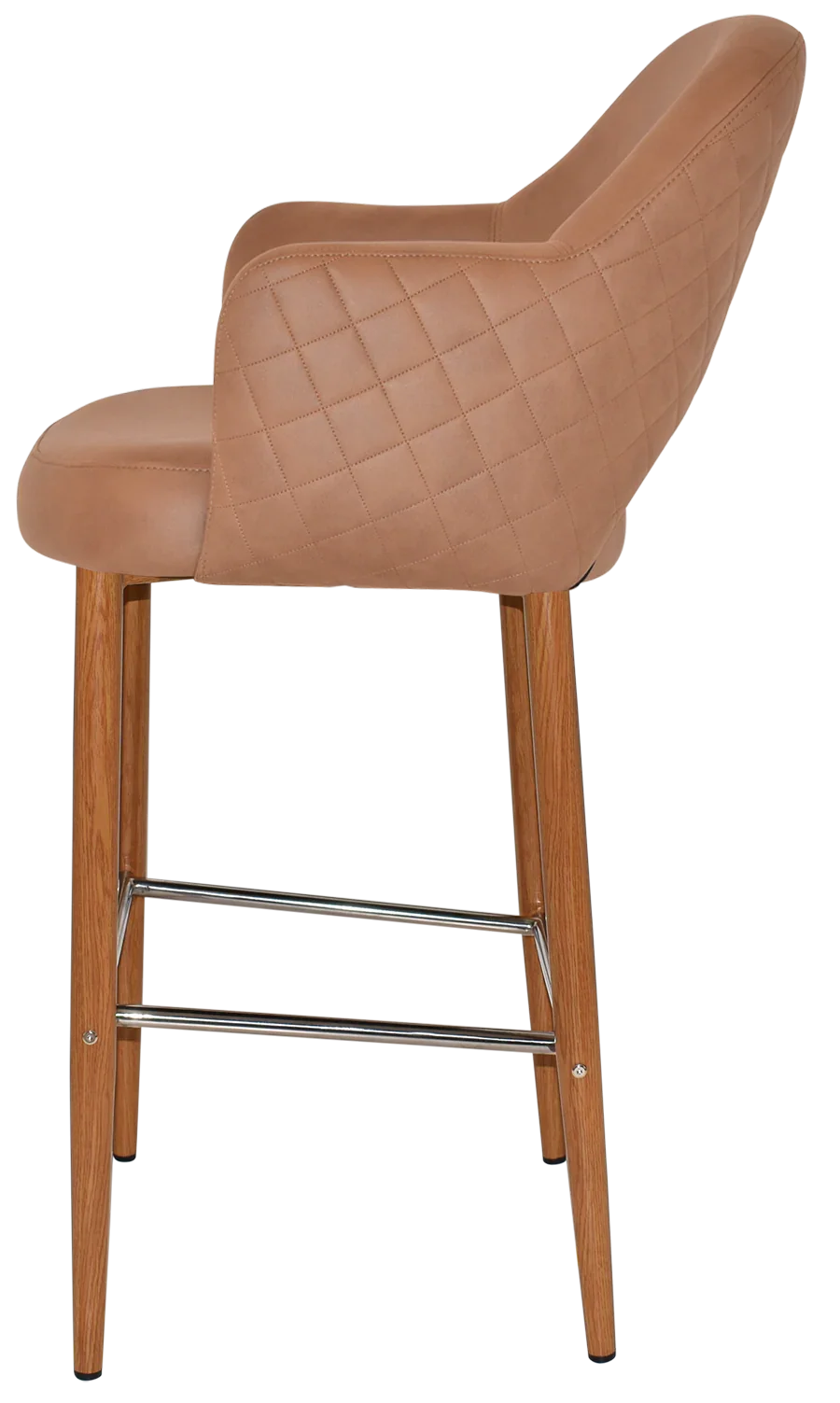 EZ STOOL ALBURY ARM 750 METAL LIGHTOAK