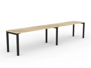 OL Axis 2-User Single Sided Desk – Oak Top Black Frame thumbnail 10