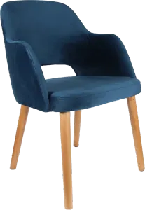 FL Sorbet Velvet Upholstered Timber Legs Hospitality Chair thumbnail 1
