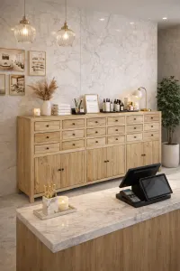 CR Sonoma Solid Timber 18 Drawer 6 Door Filing Cabinet Cupboard thumbnail 2