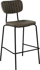 FL Tiramisu Premium Vinyl Upholstered Black Metal Frame Hospitality Barstool thumbnail 2